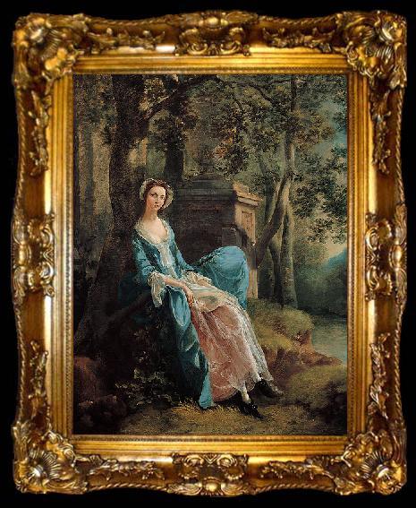 framed  Thomas Gainsborough Portrait of a Woman, ta009-2